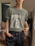 Pauline 75 Lettering Pigment Short Sleeve T-Shirt