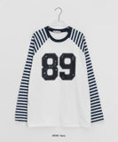 Ryan Printing Stripe Over Long Sleeve Tee