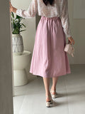 Diane Banding Flared Long Skirt