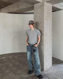 Tero Double Back Pocket Embossed Denim Pants