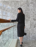 Coner Tweed Split Skirt