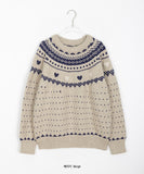 Winmi Nordic Heart Knit