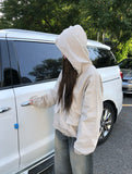Yvonne Check Hood Cotton Boxy Fit Jumper
