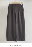 Aret Banding Slit H-Line Long Skirt