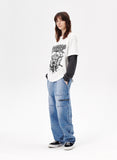 FATIGUE ZIP DENIM PANT