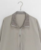 [unisex] PQ Check Collar Windbreaker Jumper