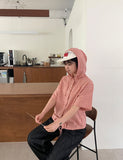 [BAONHAUS] Ryugeto Summer Check Short Sleeve Hood Shirt