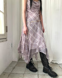 Kyuren Check Sleeveless Long One Piece