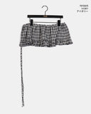 Ethan Check Layered Mini Wrap Skirt