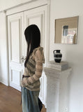 Nion See-Through Stripe Hood Long Sleeve Knit