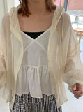 Magict Lace Shirring Sleeveless Blouse