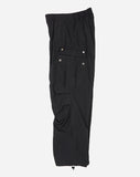 Pin-tuck nylon snap over cargo pants