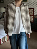 Summer Seersucker Check Shirt