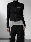 Meryl Stud Two-Way Zip-Up