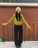 Pairing Frill V-Neck Knit Cardigan