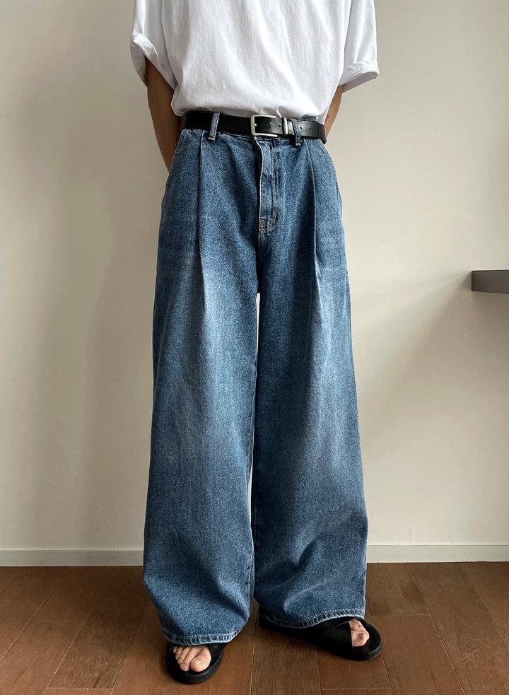 【COSYHARU】Roll-up wide washing denim COSYHARU (コシハル) - ロールアップワイドウォッシングデニム
