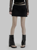 eyelet mini skirt