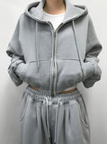 PIGMENT CROP HOODIE ZIP-UP
