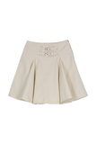 Mock mid length skirt