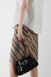Checker Midi Skirt