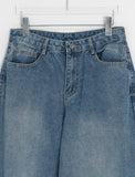 Hiphu Studded Denim Wide Pants