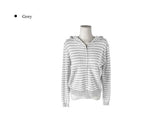 Groo Punching Stripe Knit Hood Zip-Up