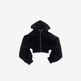 Veona Velvet Hooded Zip-Up