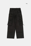 Utility solid cargo pocket banding pants