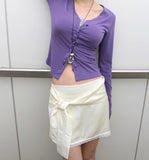 STRAP LACE MINI SKIRT