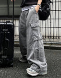 Pigment Balloon Stitch Cargo Denim Pants