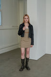 Minimal Crop Vegan Leather Jacket