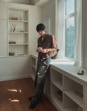 Undersnap wide denim pants