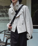 Leon cropped trench jacket