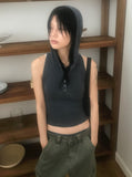 PIGMENT HOOD SLEEVELESS