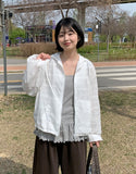 Cocktab Summer Frill Hood Zip-Up Jumper
