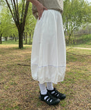 [BAONHAUS] Rildi Line Banding Balloon Long Skirt