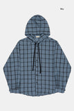 Dust hooded over check shirt