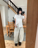 Crumb Washing Pocket Balloon Wide Pants