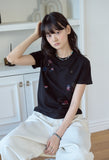 Mushroom Stitch Crop Short Sleeve Tee