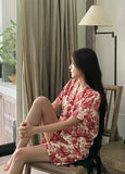 Myuteurin Toile Flower Pajama Set
