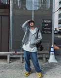 Tres line wide balloon denim