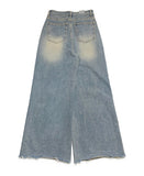 Uto Wash Denim Wide Pants