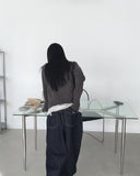 Siemen Ribbed High-Neck Pocket Two-Way Knit Zip-Up