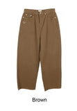 Lapel wide cotton pants