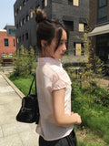 Torren Cap Sleeve Collar Short Sleeve Blouse Shirt