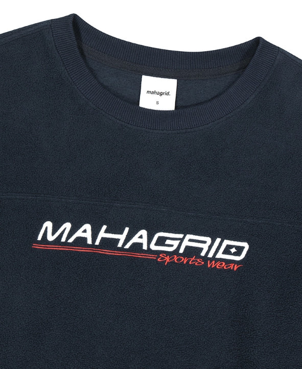 mahagrid(マハグリッド) - スポーツロゴフリースクルーネック / SPORTS