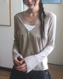 [with cup] Letin Dot Lace Sleeveless