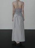 Elmic Printed Halter Sleeveless Top