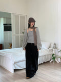 Viant two pin tuck slab cotton long wide pants
