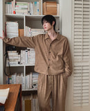 Ruko Crease Balloon Jacket Pants Set